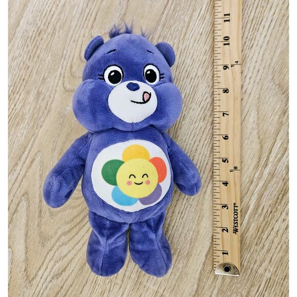 Harmony Bear Care Bears Plush 10" Unlock the Magic Purple Flower Stuffed Animal - Picture 4 of 5